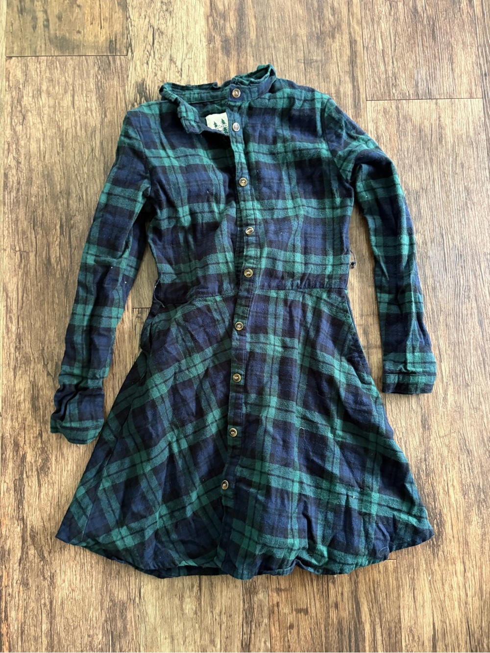Girls' Navy & Green Plaid Kiel James Patrick Plaid Dress